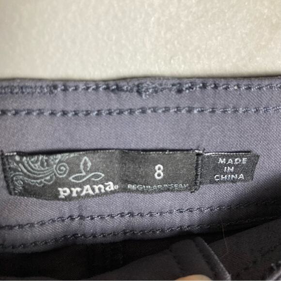 Prana convertible pants women's size 8 gray Monarch capri GORPcore Granola hike - Picture 8 of 11